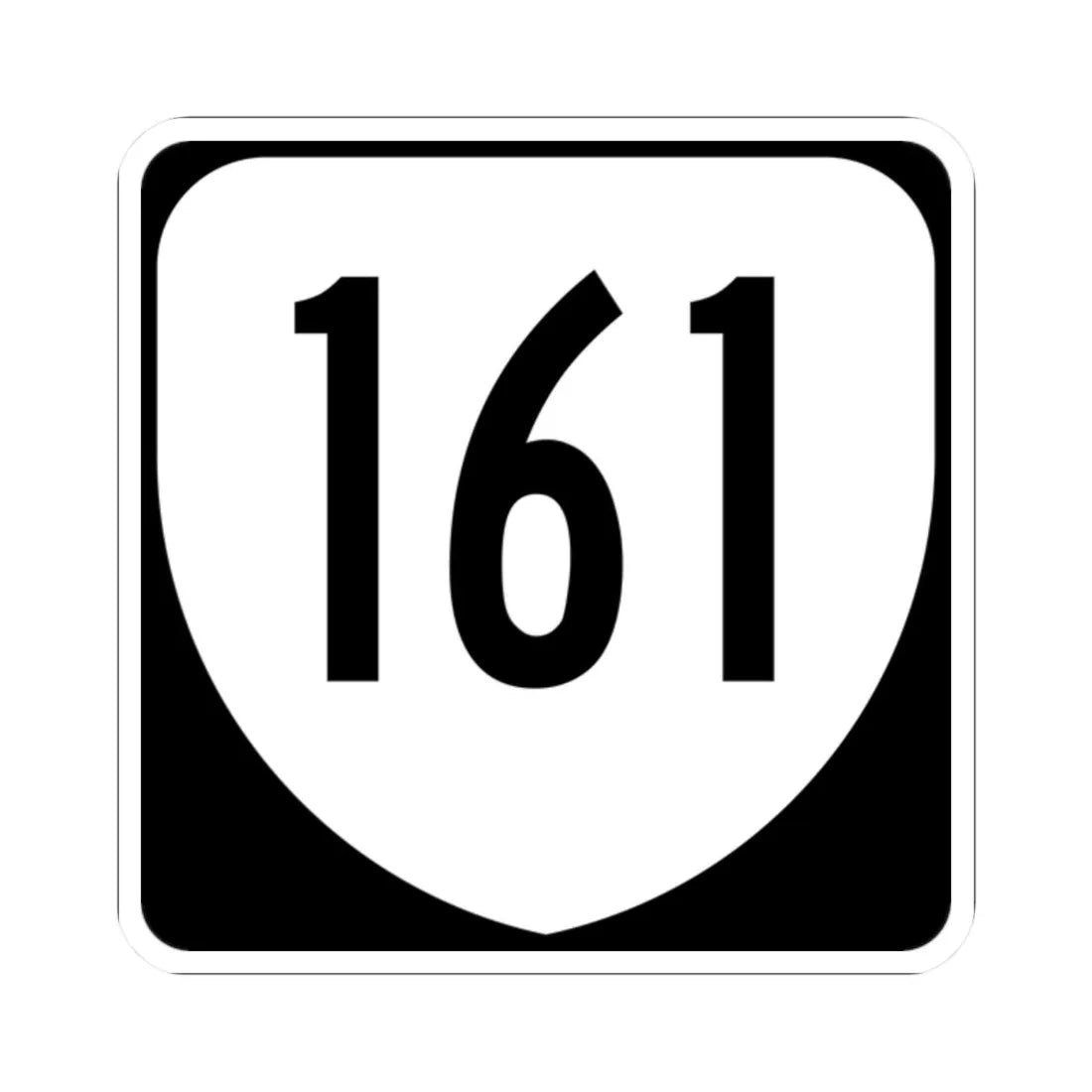 Virginia 161 1980 (Virginia) (Road Sign) STICKER Vinyl Kiss-Cut Decal 2 Inch White - The Sticker Space
