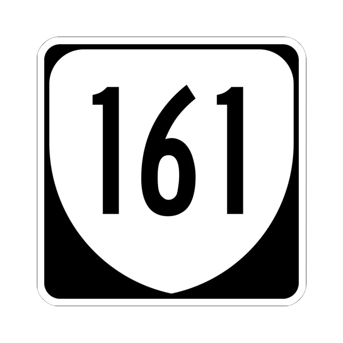 Virginia 161 1980 (Virginia) (Road Sign) STICKER Vinyl Kiss-Cut Decal 6 Inch White - The Sticker Space