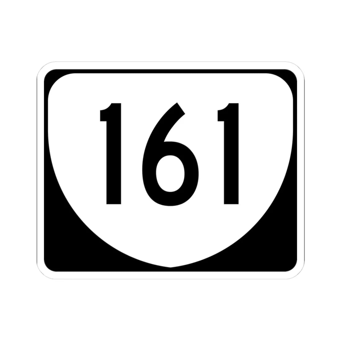 Virginia 161 (Virginia) (Road Sign) STICKER Vinyl Kiss-Cut Decal 3 Inch White - The Sticker Space