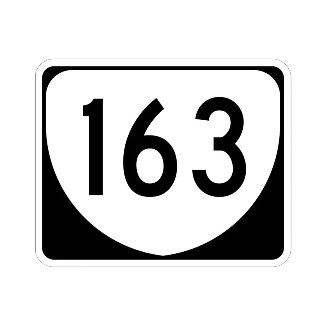 Virginia 163 (Virginia) (Road Sign) STICKER Vinyl Kiss-Cut Decal 6 Inch White - The Sticker Space
