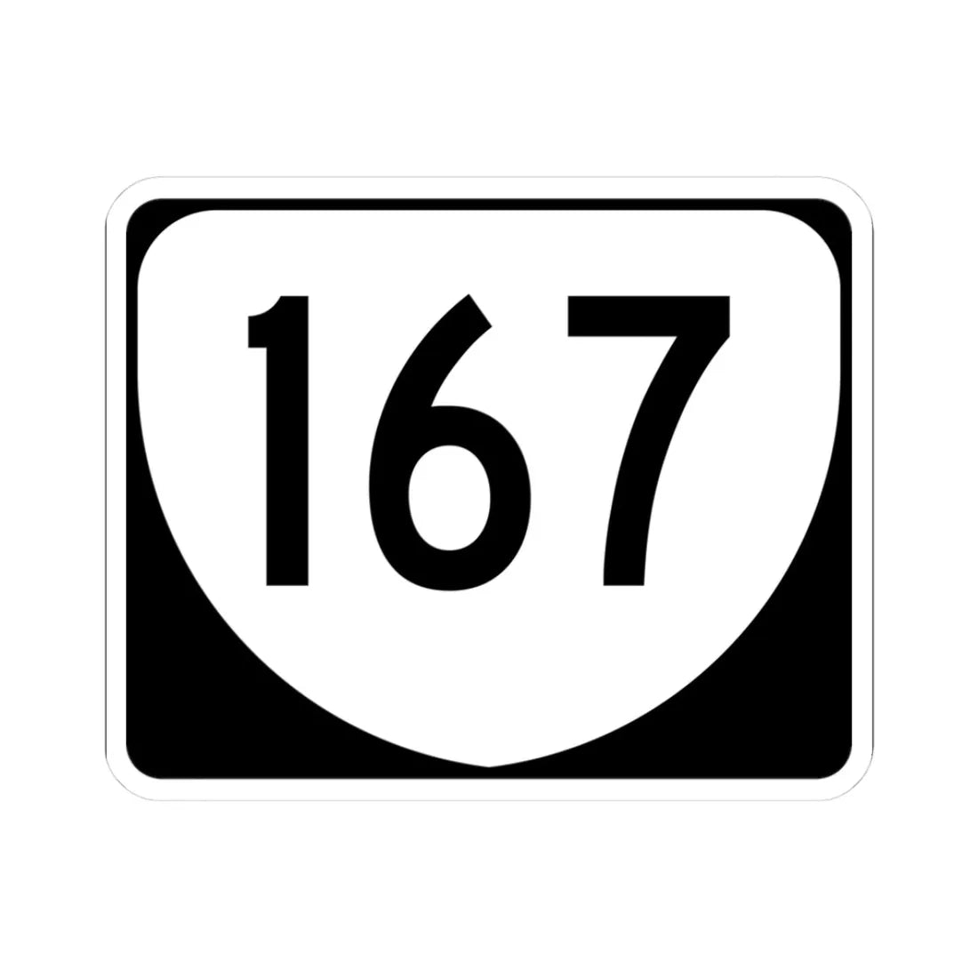 Virginia 167 (Virginia) (Road Sign) STICKER Vinyl Kiss-Cut Decal 3 Inch White - The Sticker Space