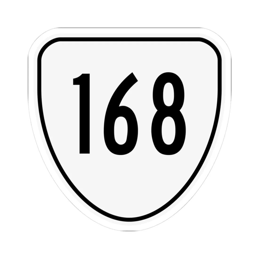 Virginia 168 1956 (Virginia) (Road Sign) STICKER Vinyl Kiss-Cut Decal 3 Inch White - The Sticker Space