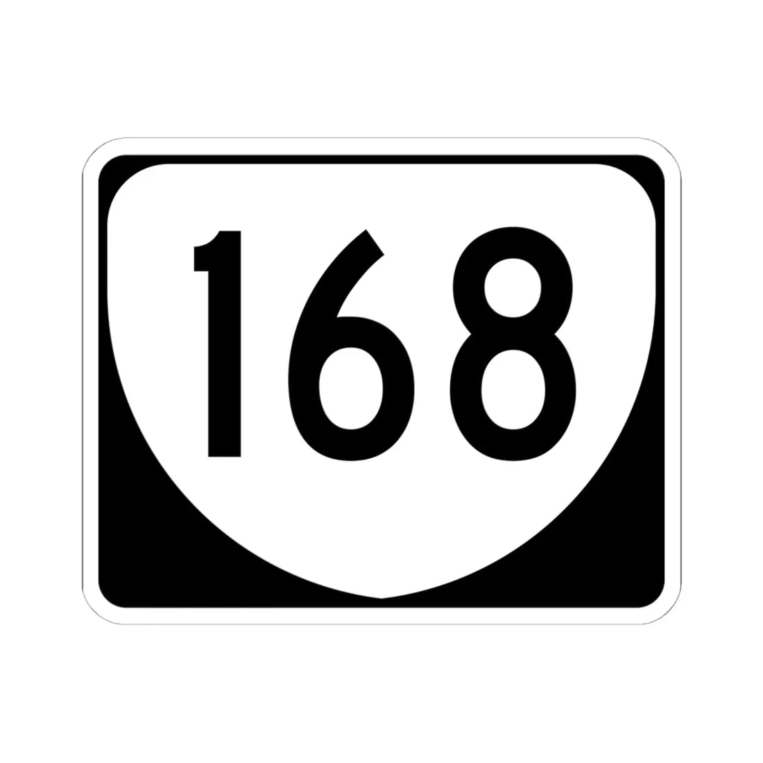 Virginia 168 (Virginia) (Road Sign) STICKER Vinyl Kiss-Cut Decal 6 Inch White - The Sticker Space