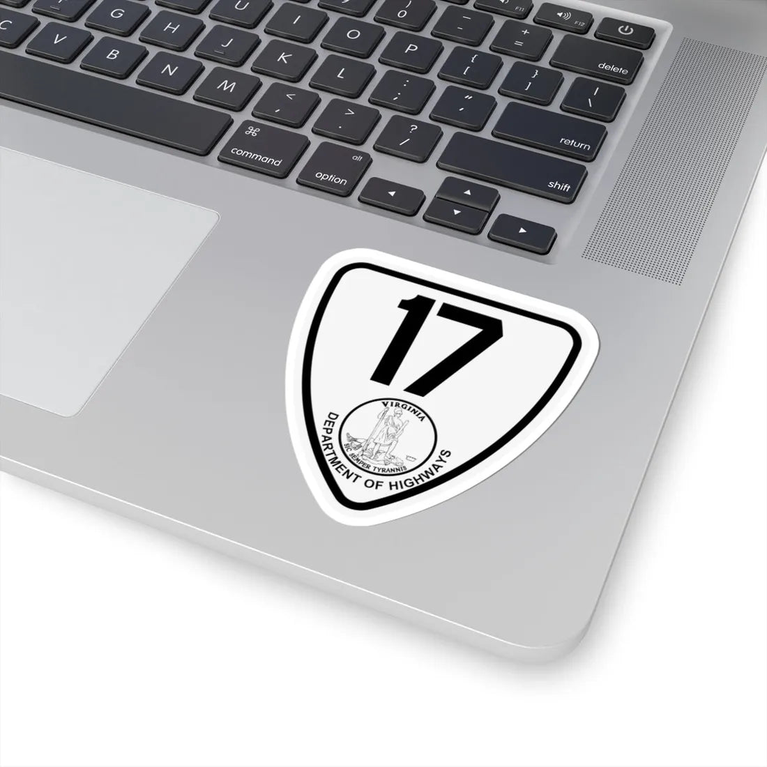Virginia 17 1924 (Virginia) (Road Sign) STICKER Vinyl Kiss-Cut Decal - The Sticker Space