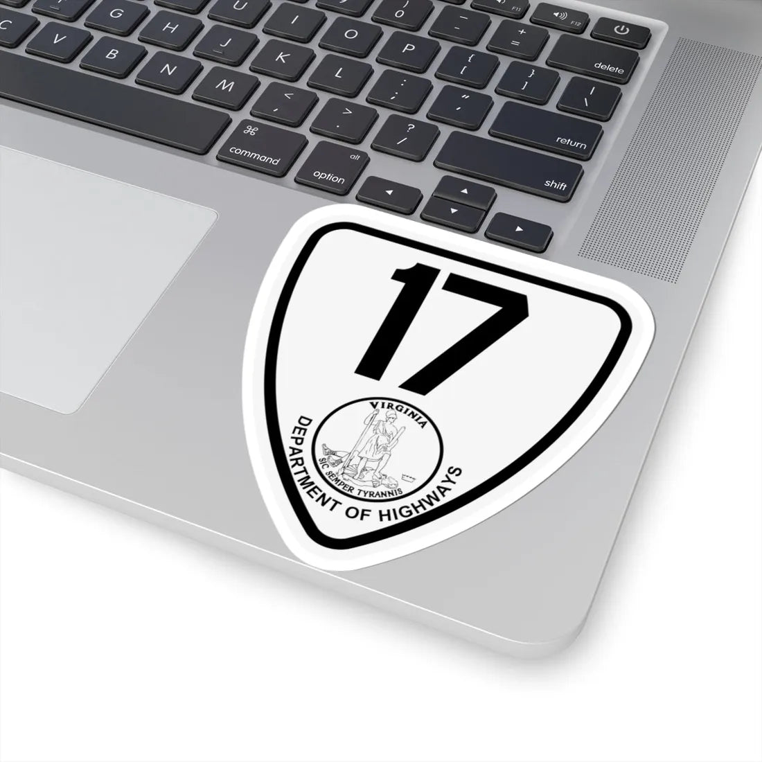 Virginia 17 1924 (Virginia) (Road Sign) STICKER Vinyl Kiss-Cut Decal - The Sticker Space