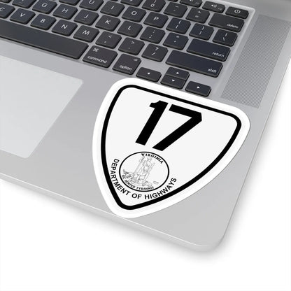 Virginia 17 1924 (Virginia) (Road Sign) STICKER Vinyl Kiss-Cut Decal - The Sticker Space