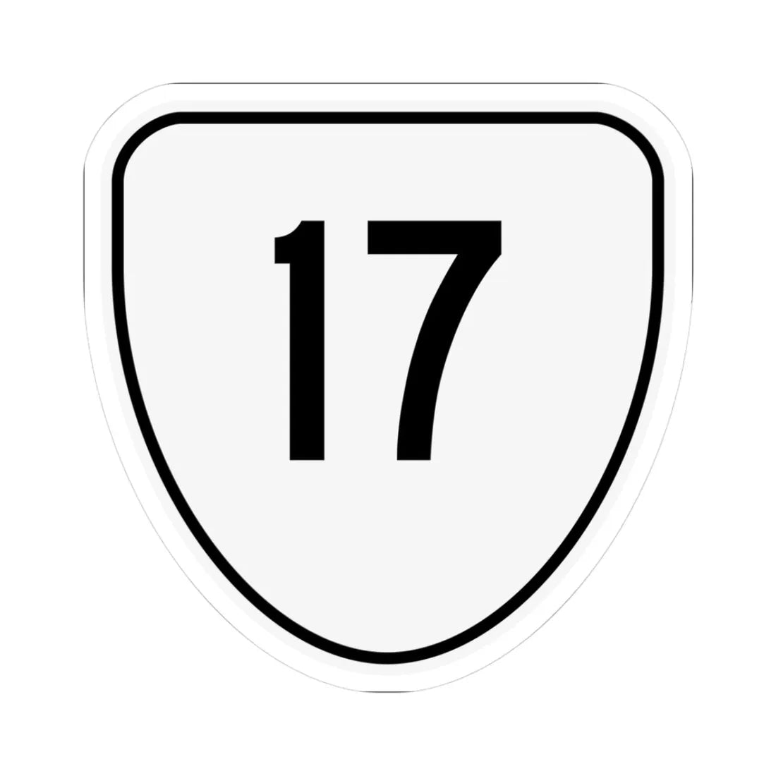 Virginia 17 1956 (Virginia) (Road Sign) STICKER Vinyl Kiss-Cut Decal 3 Inch White - The Sticker Space