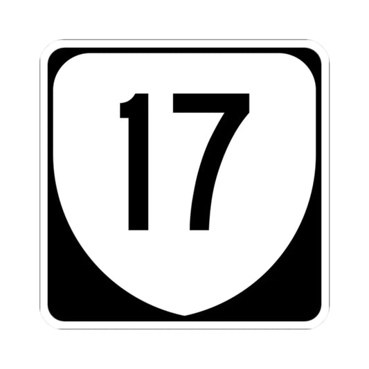 Virginia 17 (Virginia) (Road Sign) STICKER Vinyl Kiss-Cut Decal 2 Inch White - The Sticker Space