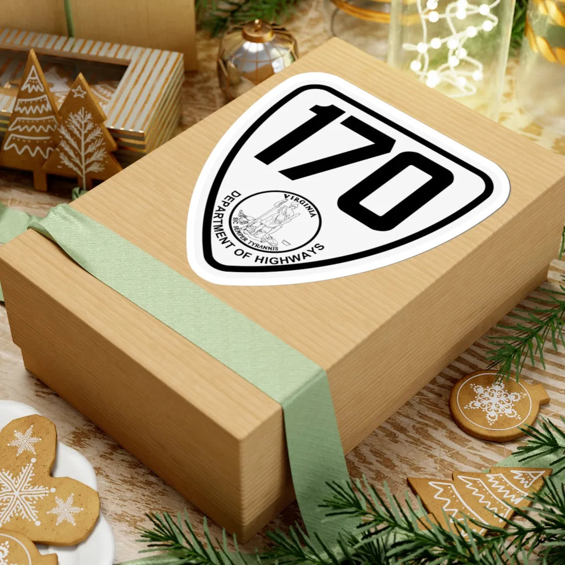 Virginia 170 1924 (Virginia) (Road Sign) STICKER Vinyl Kiss-Cut Decal - The Sticker Space