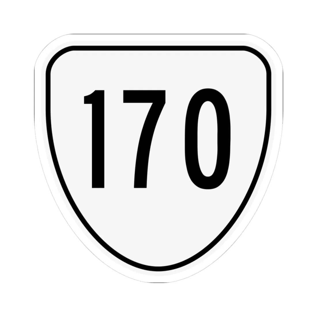 Virginia 170 1956 (Virginia) (Road Sign) STICKER Vinyl Kiss-Cut Decal 3 Inch White - The Sticker Space
