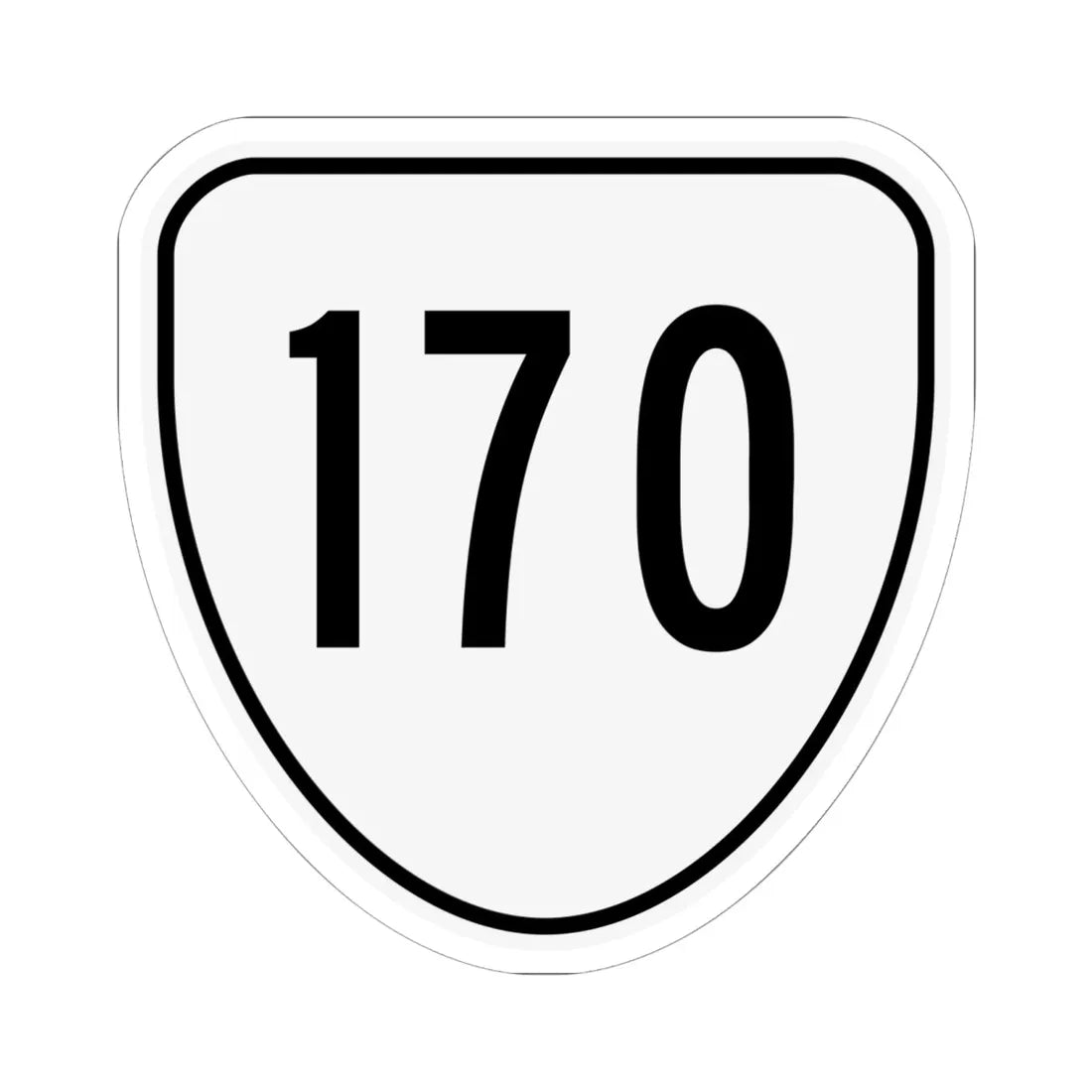 Virginia 170 1956 (Virginia) (Road Sign) STICKER Vinyl Kiss-Cut Decal 6 Inch White - The Sticker Space