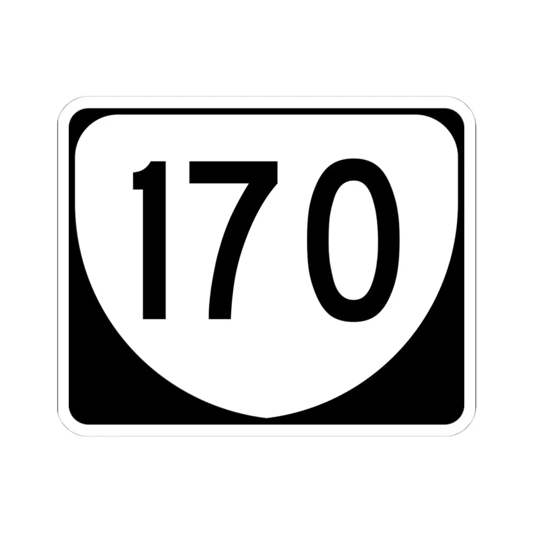 Virginia 170 (Virginia) (Road Sign) STICKER Vinyl Kiss-Cut Decal 4 Inch White - The Sticker Space