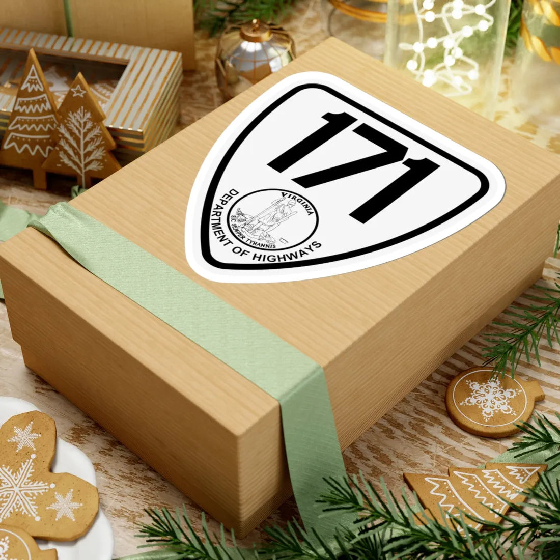 Virginia 171 1924 (Virginia) (Road Sign) STICKER Vinyl Kiss-Cut Decal - The Sticker Space