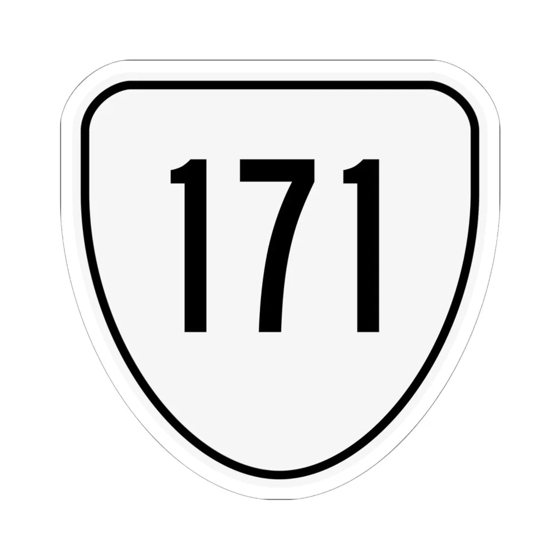 Virginia 171 1956 (Virginia) (Road Sign) STICKER Vinyl Kiss-Cut Decal 6 Inch White - The Sticker Space