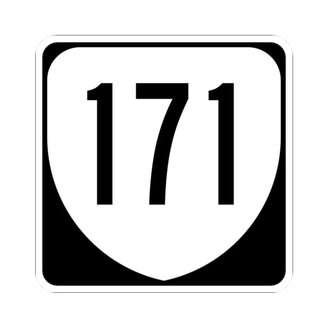 Virginia 171 1980 (Virginia) (Road Sign) STICKER Vinyl Kiss-Cut Decal 2 Inch White - The Sticker Space