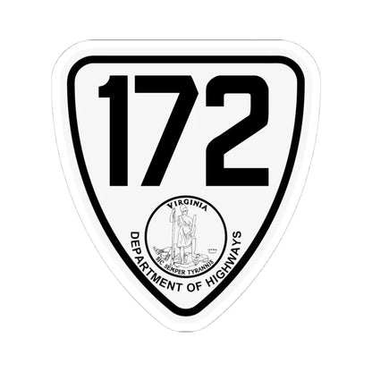 Virginia 172 1924 (Virginia) (Road Sign) STICKER Vinyl Kiss-Cut Decal 4 Inch White - The Sticker Space