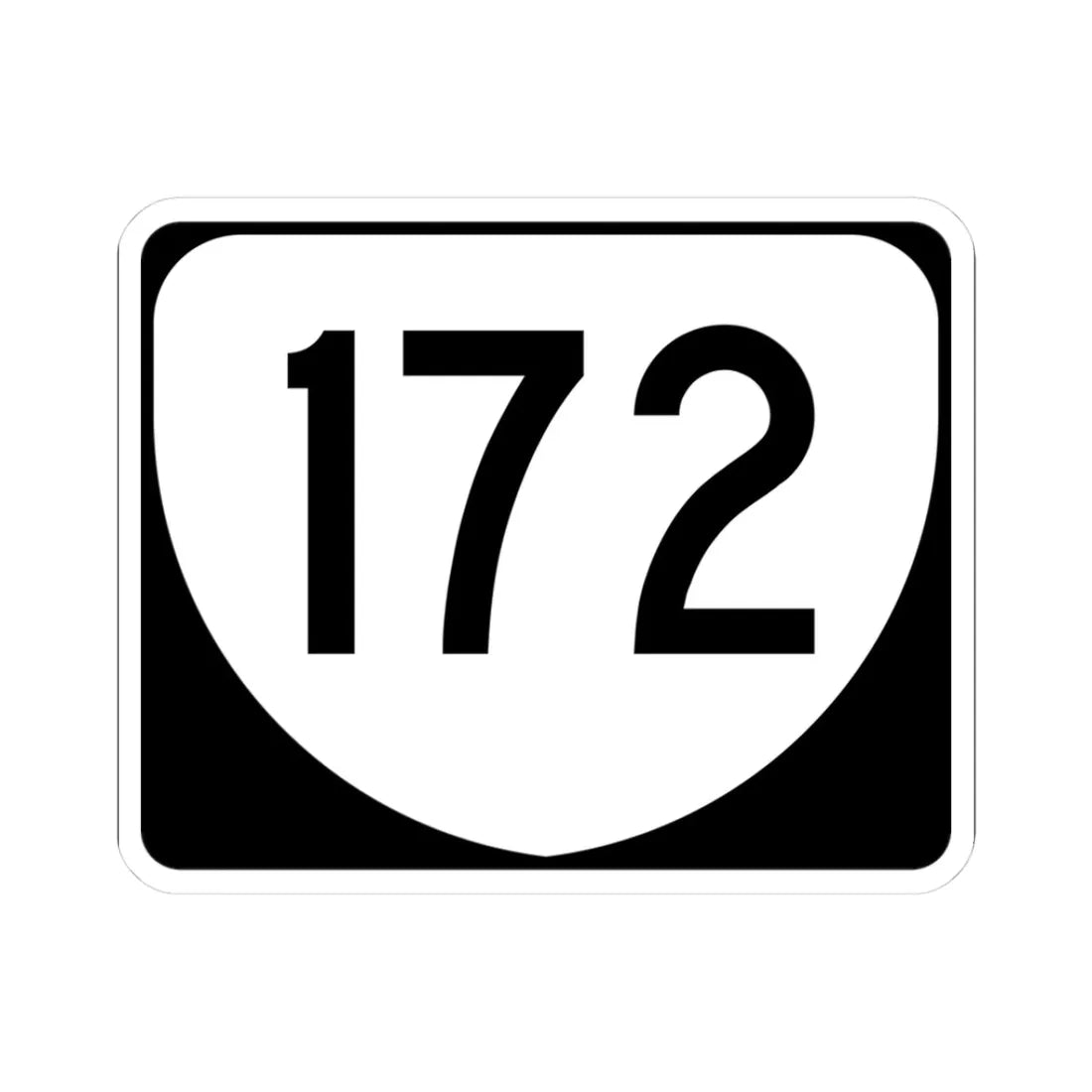 Virginia 172 (Virginia) (Road Sign) STICKER Vinyl Kiss-Cut Decal 3 Inch White - The Sticker Space