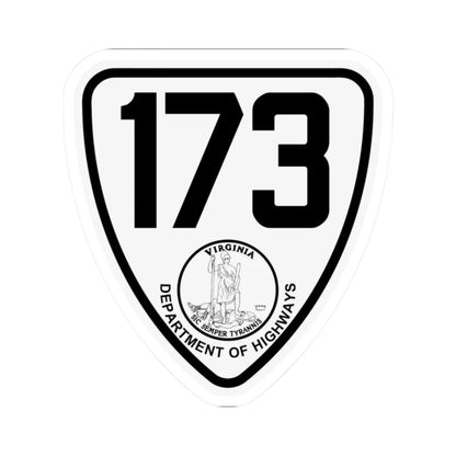 Virginia 173 1924 (Virginia) (Road Sign) STICKER Vinyl Kiss-Cut Decal 2 Inch White - The Sticker Space