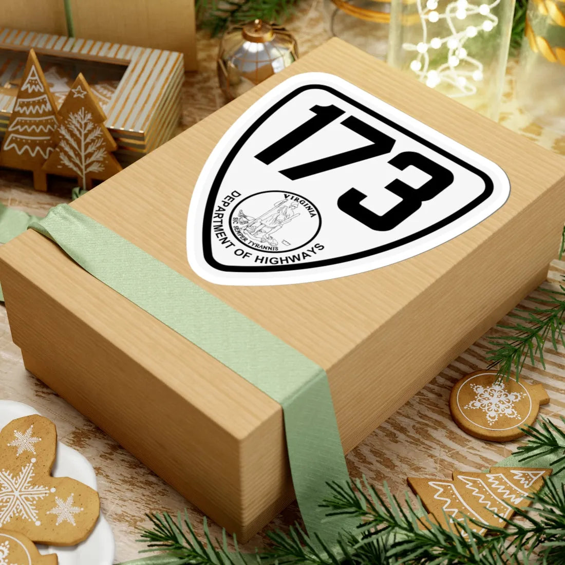 Virginia 173 1924 (Virginia) (Road Sign) STICKER Vinyl Kiss-Cut Decal - The Sticker Space