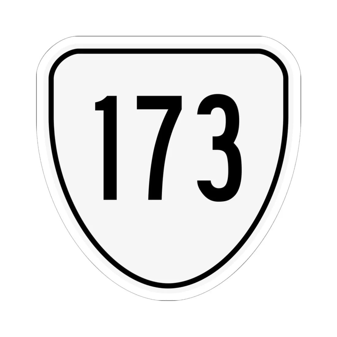 Virginia 173 1956 (Virginia) (Road Sign) STICKER Vinyl Kiss-Cut Decal 6 Inch White - The Sticker Space
