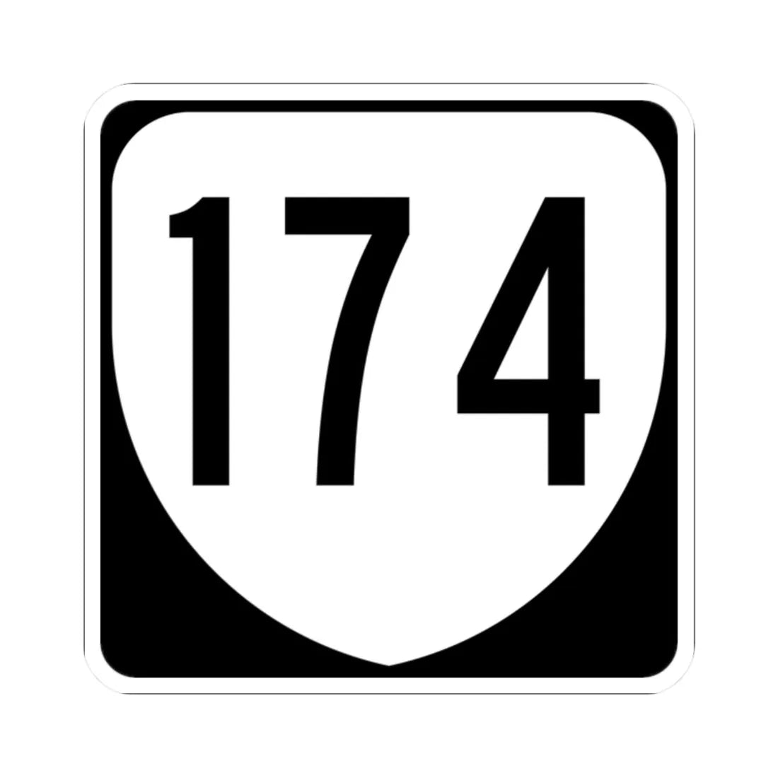 Virginia 174 1980 (Virginia) (Road Sign) STICKER Vinyl Kiss-Cut Decal 2 Inch White - The Sticker Space