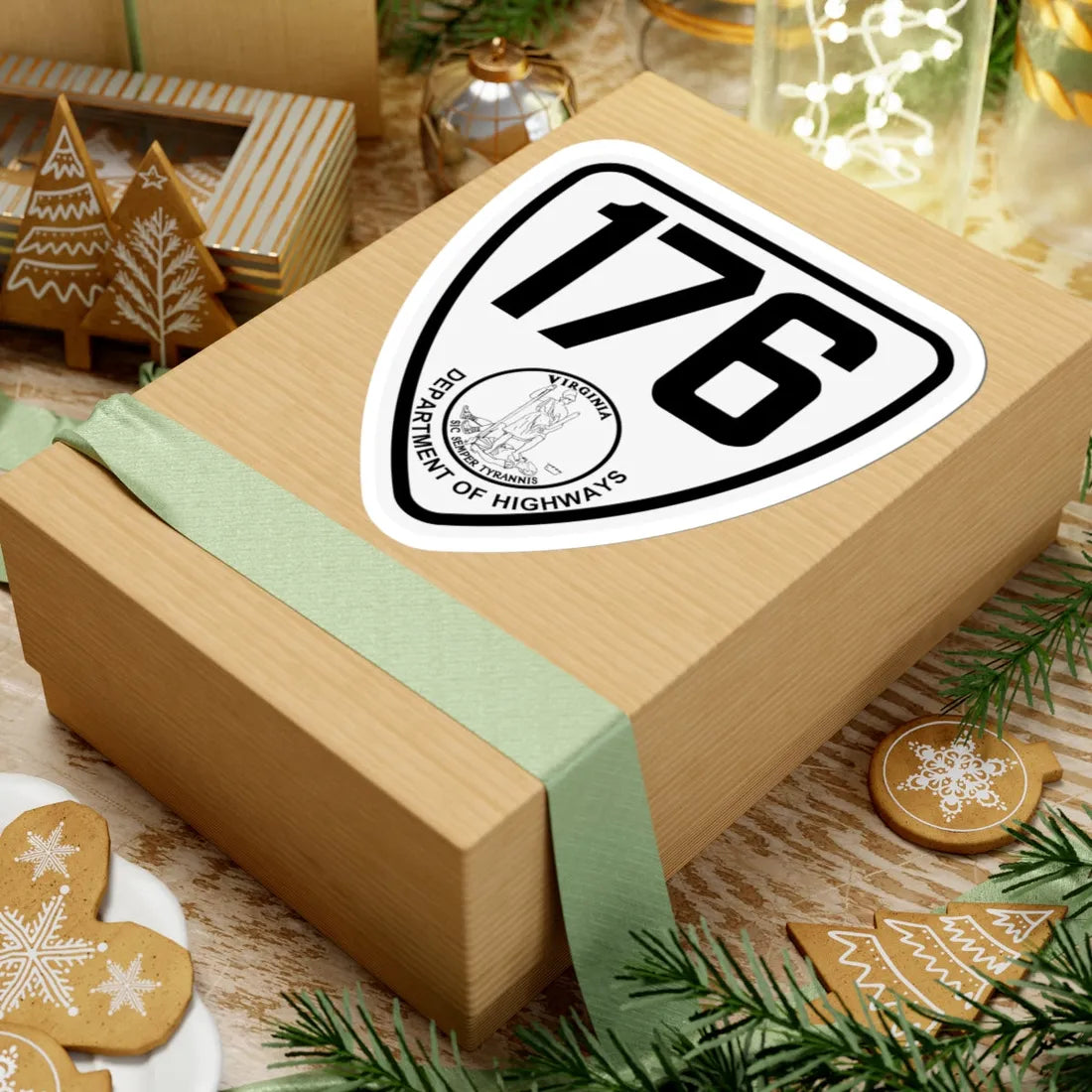 Virginia 176 1924 (Virginia) (Road Sign) STICKER Vinyl Kiss-Cut Decal - The Sticker Space