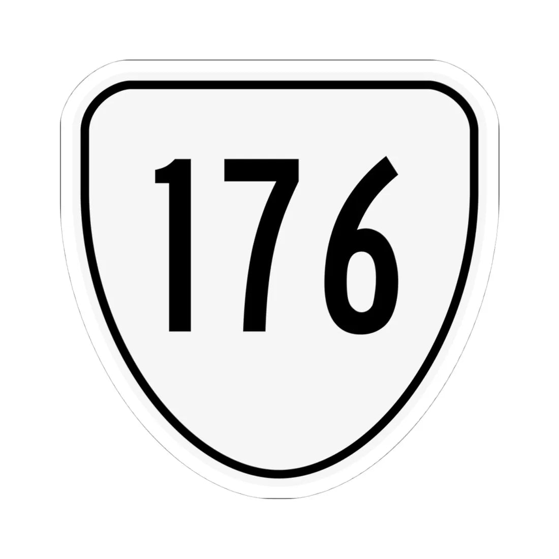 Virginia 176 1956 (Virginia) (Road Sign) STICKER Vinyl Kiss-Cut Decal 4 Inch White - The Sticker Space