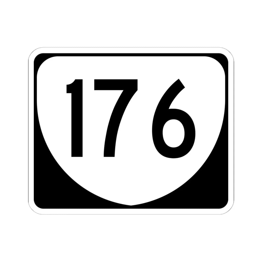 Virginia 176 (Virginia) (Road Sign) STICKER Vinyl Kiss-Cut Decal 6 Inch White - The Sticker Space