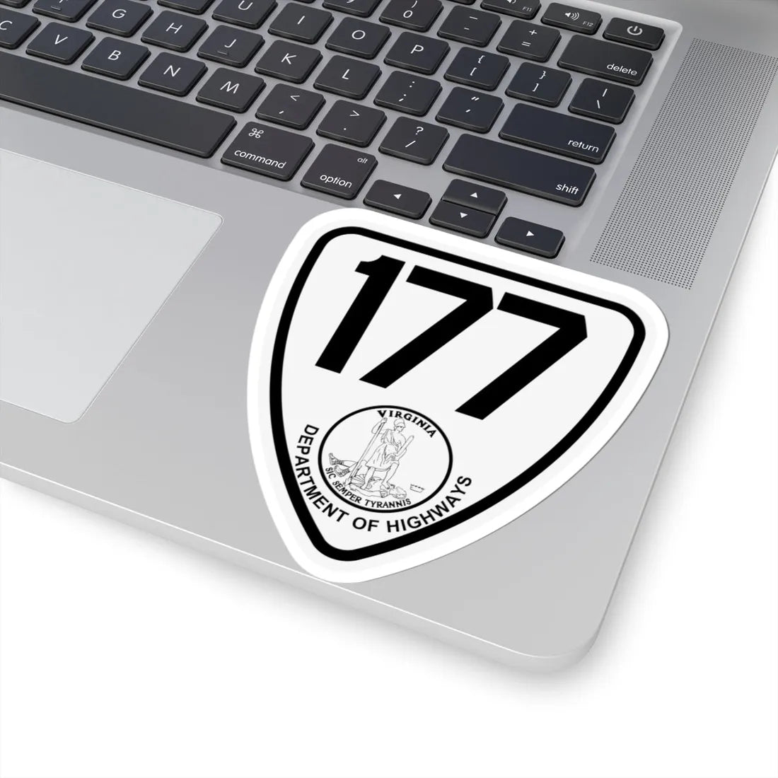 Virginia 177 1924 (Virginia) (Road Sign) STICKER Vinyl Kiss-Cut Decal - The Sticker Space