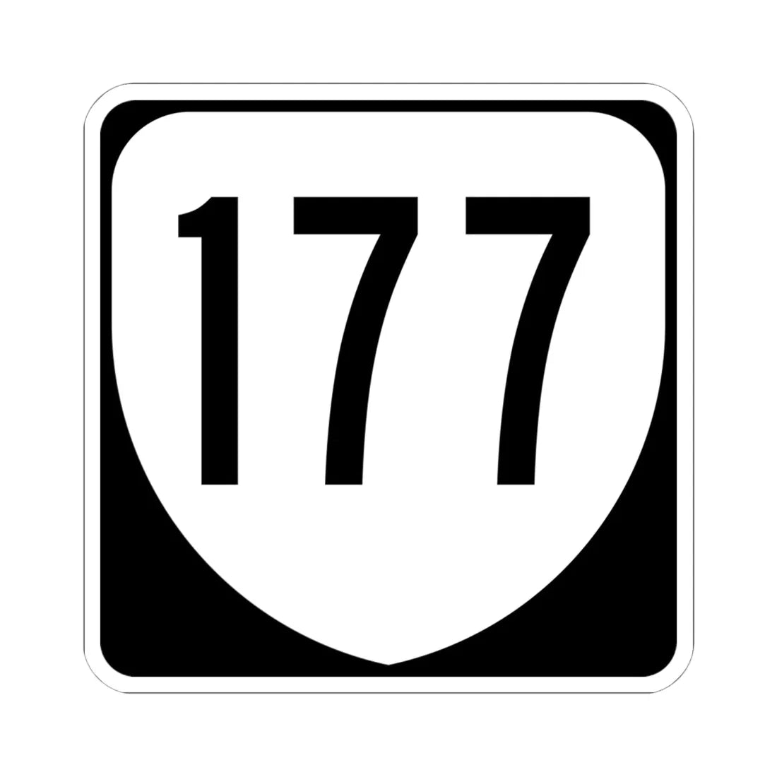 Virginia 177 1980 (Virginia) (Road Sign) STICKER Vinyl Kiss-Cut Decal 6 Inch White - The Sticker Space