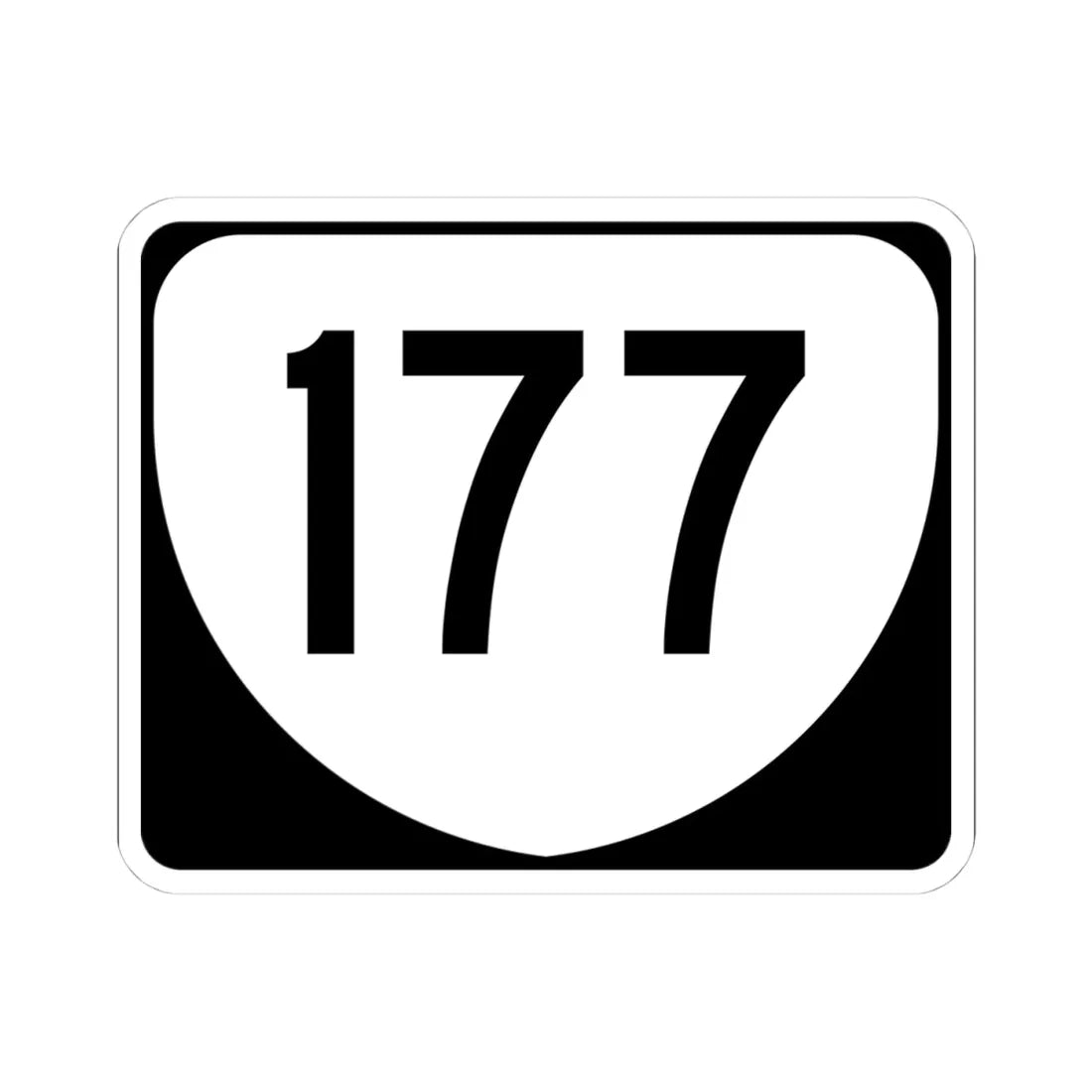 Virginia 177 (Virginia) (Road Sign) STICKER Vinyl Kiss-Cut Decal 4 Inch White - The Sticker Space