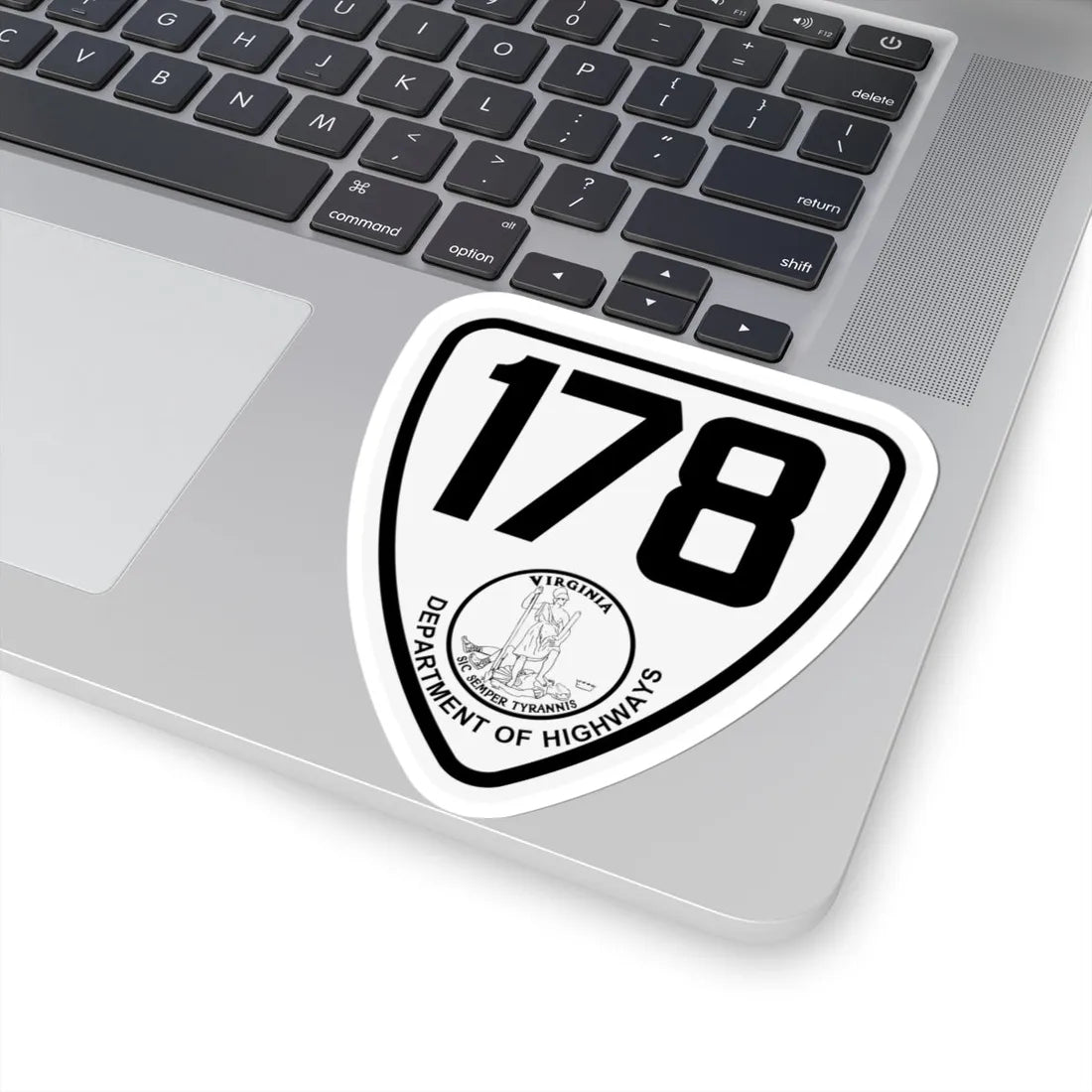 Virginia 178 1924 (Virginia) (Road Sign) STICKER Vinyl Kiss-Cut Decal - The Sticker Space