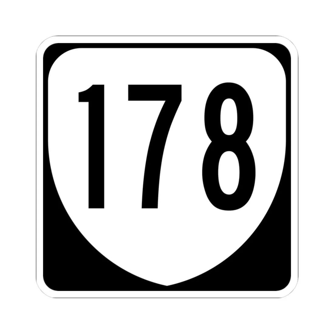 Virginia 178 1980 (Virginia) (Road Sign) STICKER Vinyl Kiss-Cut Decal 3 Inch White - The Sticker Space