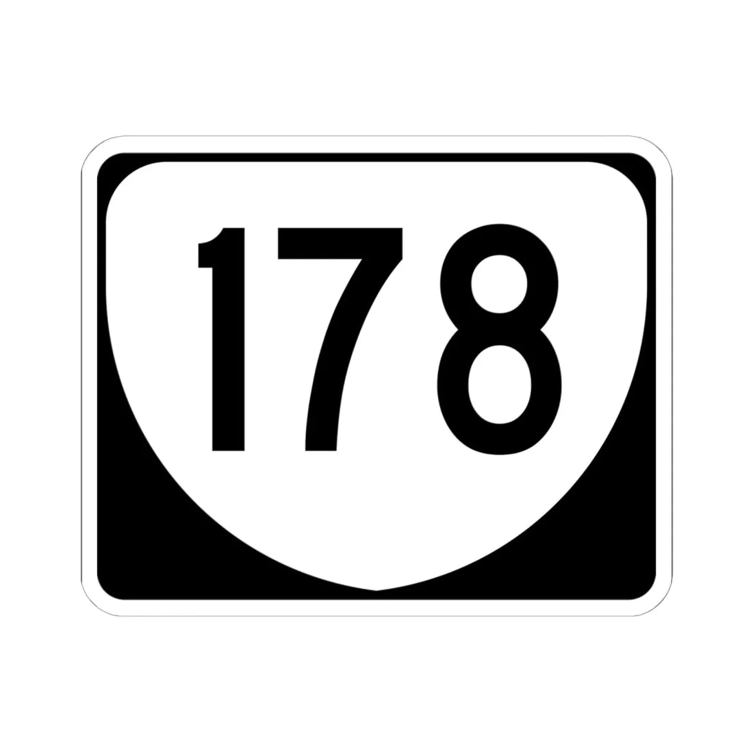 Virginia 178 (Virginia) (Road Sign) STICKER Vinyl Kiss-Cut Decal 6 Inch White - The Sticker Space