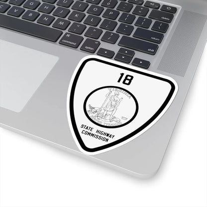 Virginia 18 1918 (Virginia) (Road Sign) STICKER Vinyl Kiss-Cut Decal - The Sticker Space