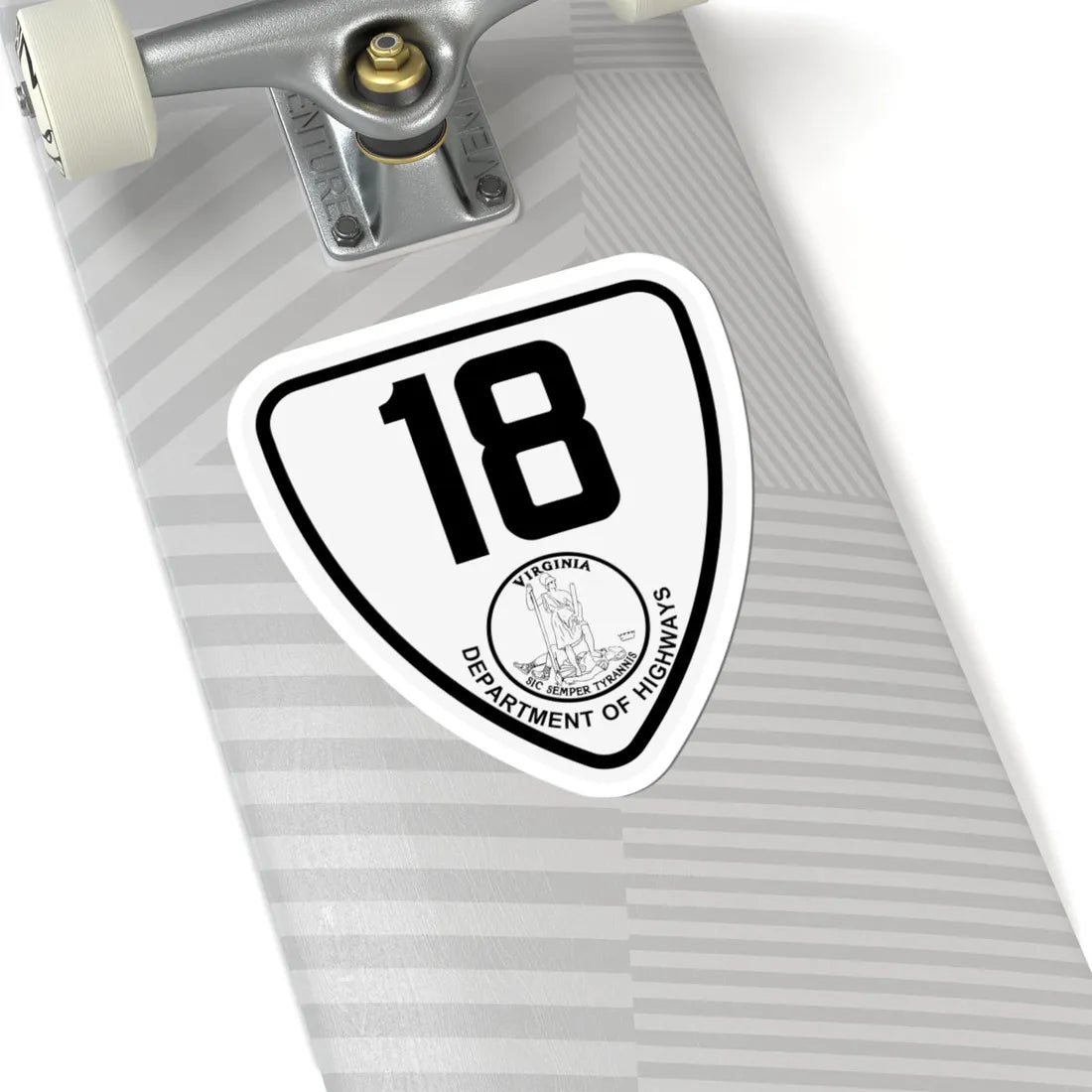 Virginia 18 1924 (Virginia) (Road Sign) STICKER Vinyl Kiss-Cut Decal - The Sticker Space