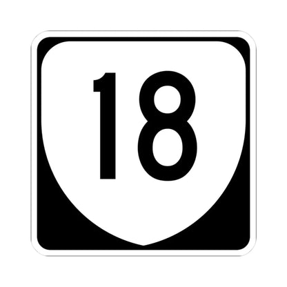 Virginia 18 (Virginia) (Road Sign) STICKER Vinyl Kiss-Cut Decal 3 Inch White - The Sticker Space