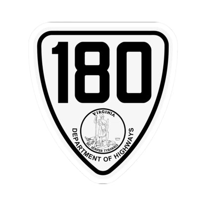 Virginia 180 1924 (Virginia) (Road Sign) STICKER Vinyl Kiss-Cut Decal 2 Inch White - The Sticker Space