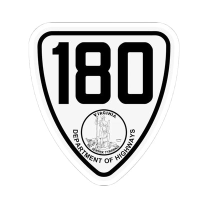 Virginia 180 1924 (Virginia) (Road Sign) STICKER Vinyl Kiss-Cut Decal 4 Inch White - The Sticker Space