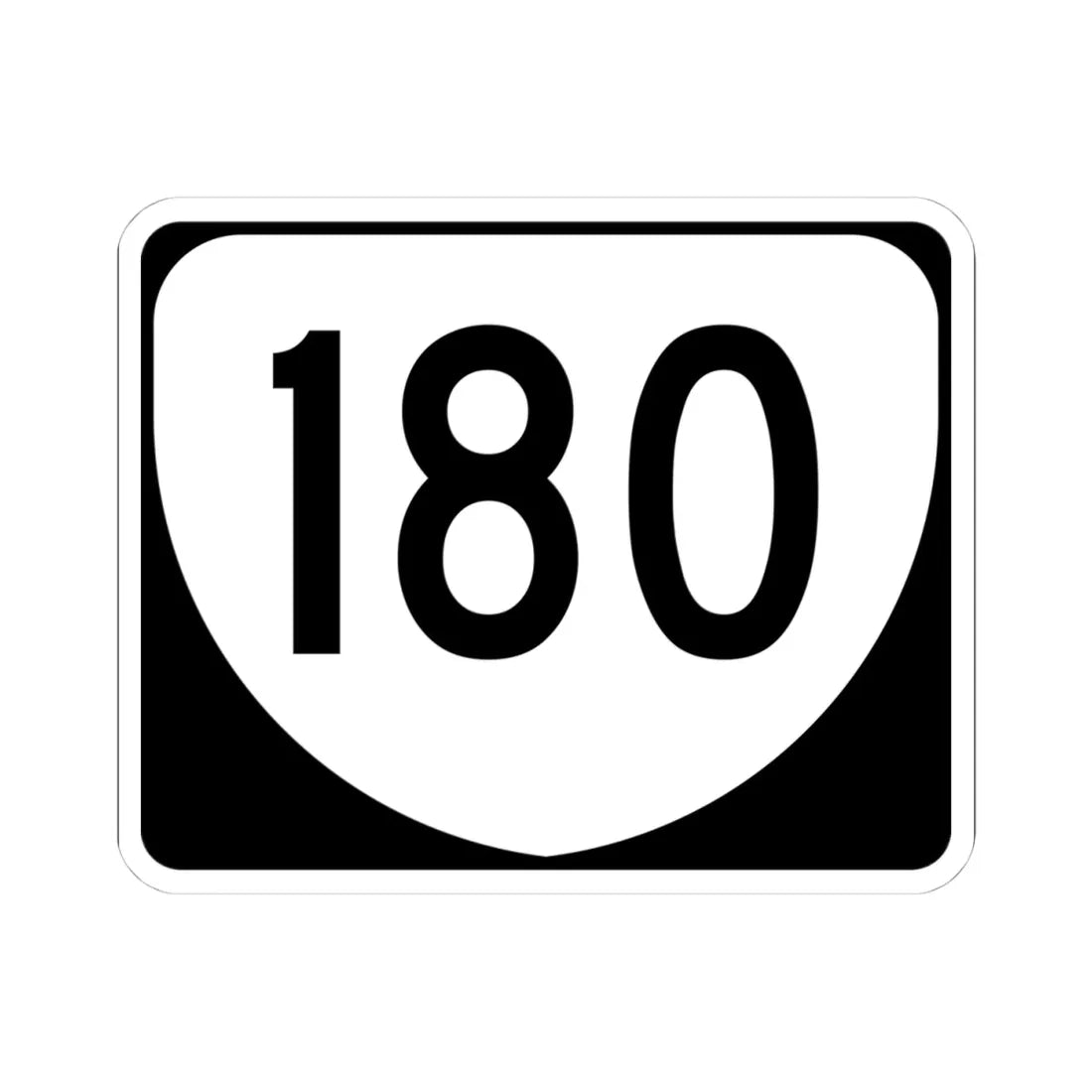 Virginia 180 (Virginia) (Road Sign) STICKER Vinyl Kiss-Cut Decal 4 Inch White - The Sticker Space