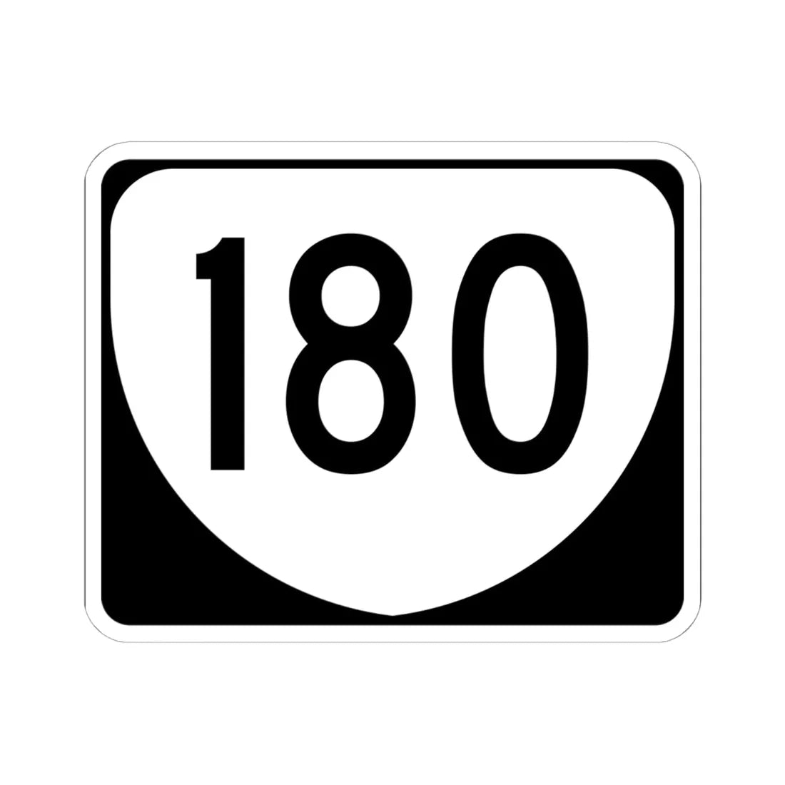 Virginia 180 (Virginia) (Road Sign) STICKER Vinyl Kiss-Cut Decal 6 Inch White - The Sticker Space