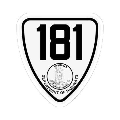 Virginia 181 1924 (Virginia) (Road Sign) STICKER Vinyl Kiss-Cut Decal 6 Inch White - The Sticker Space