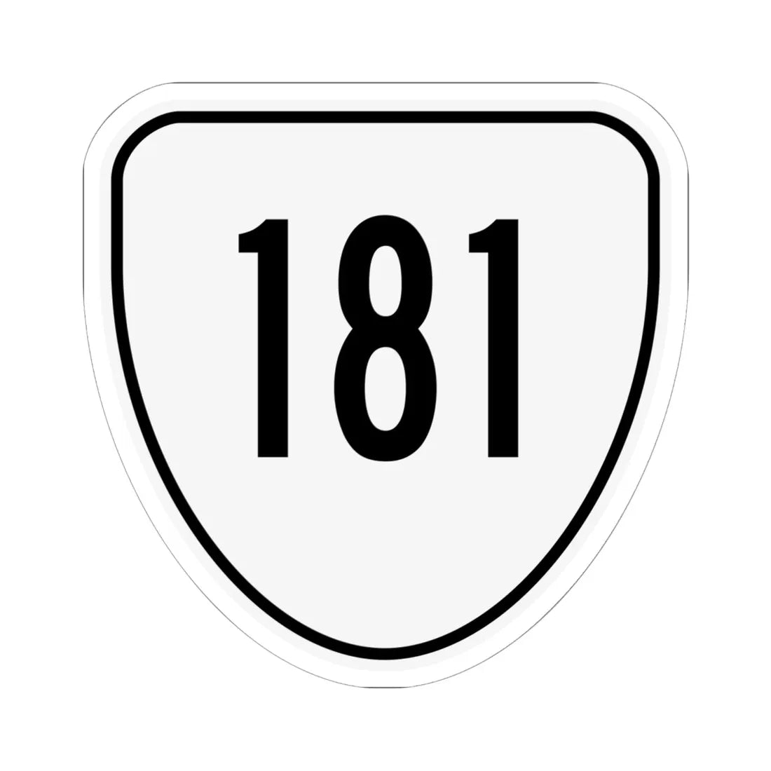 Virginia 181 1956 (Virginia) (Road Sign) STICKER Vinyl Kiss-Cut Decal 6 Inch White - The Sticker Space