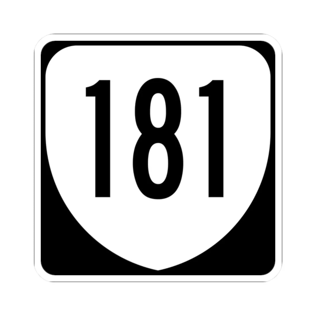 Virginia 181 1980 (Virginia) (Road Sign) STICKER Vinyl Kiss-Cut Decal 2 Inch White - The Sticker Space