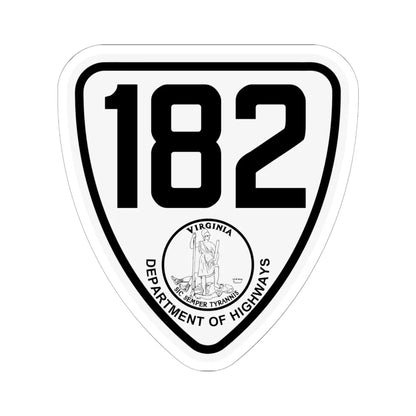 Virginia 182 1924 (Virginia) (Road Sign) STICKER Vinyl Kiss-Cut Decal 6 Inch White - The Sticker Space