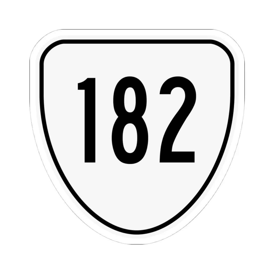 Virginia 182 1956 (Virginia) (Road Sign) STICKER Vinyl Kiss-Cut Decal 4 Inch White - The Sticker Space