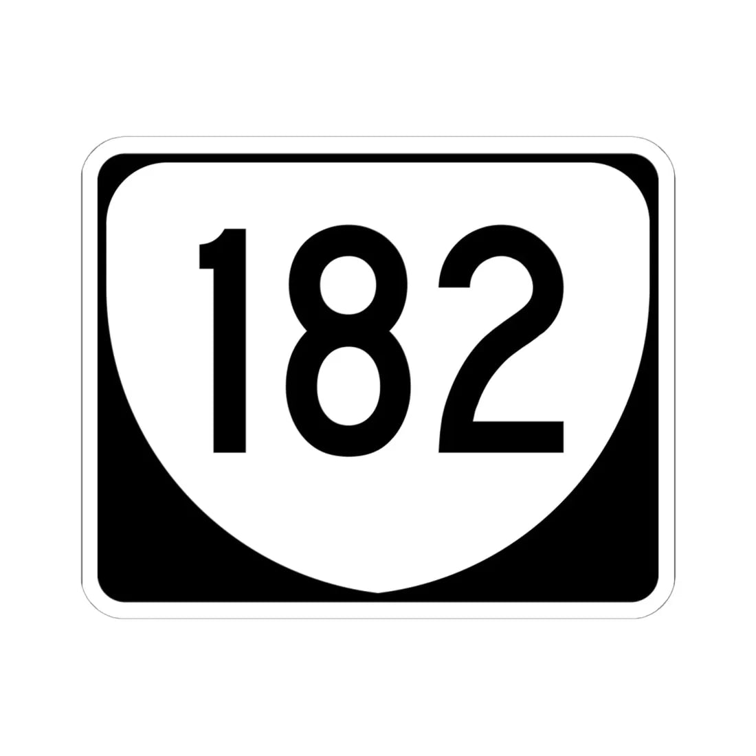 Virginia 182 (Virginia) (Road Sign) STICKER Vinyl Kiss-Cut Decal 6 Inch White - The Sticker Space