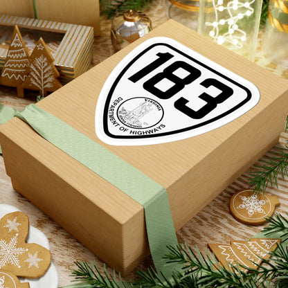 Virginia 183 1924 (Virginia) (Road Sign) STICKER Vinyl Kiss-Cut Decal - The Sticker Space