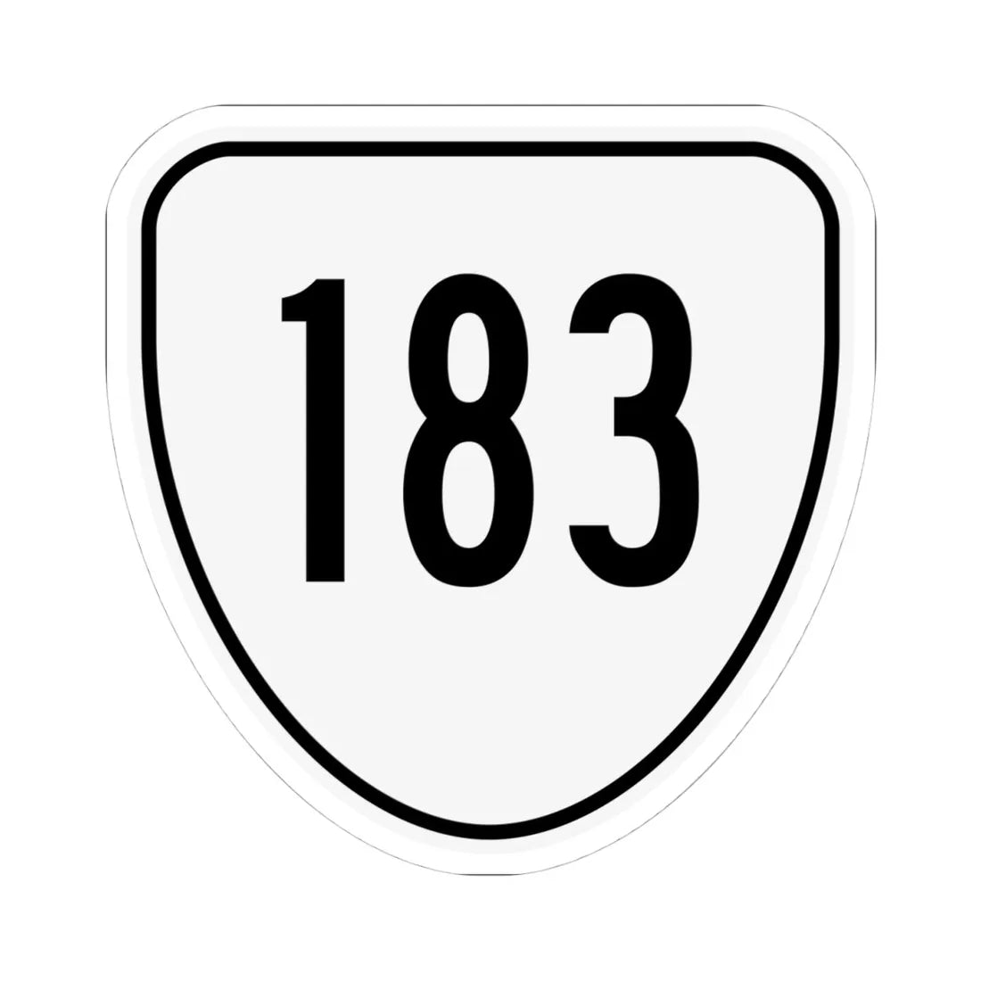 Virginia 183 1956 (Virginia) (Road Sign) STICKER Vinyl Kiss-Cut Decal 4 Inch White - The Sticker Space