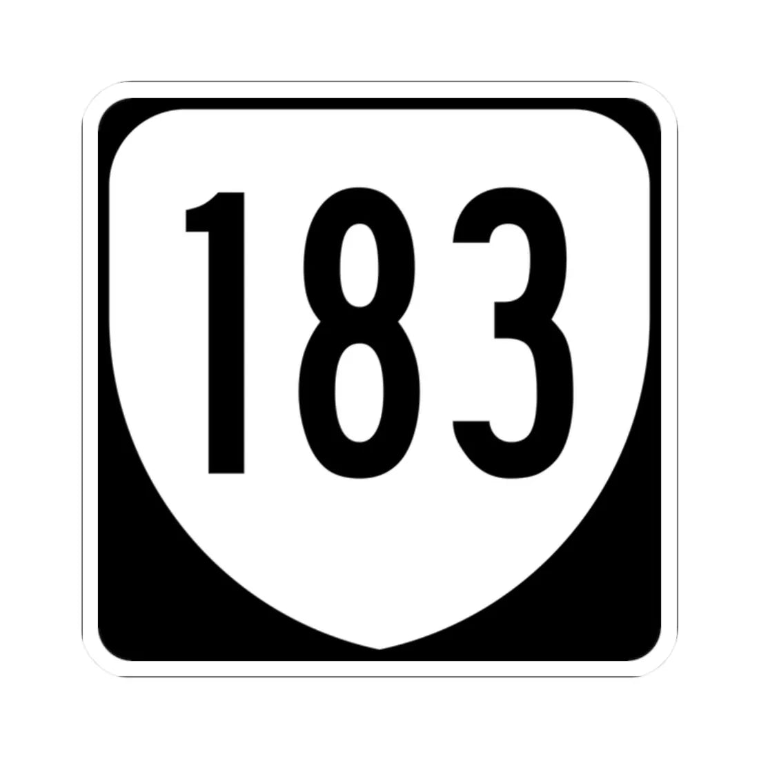 Virginia 183 1980 (Virginia) (Road Sign) STICKER Vinyl Kiss-Cut Decal 2 Inch White - The Sticker Space